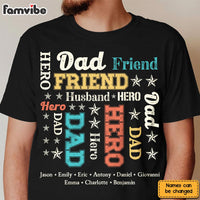 Personalized Gift For Dad Hero Word Art Shirt - Hoodie - Sweatshirt 31886 thumb 1