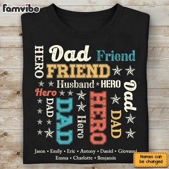 Personalized Gift For Dad Hero Word Art Shirt - Hoodie - Sweatshirt 31886 1