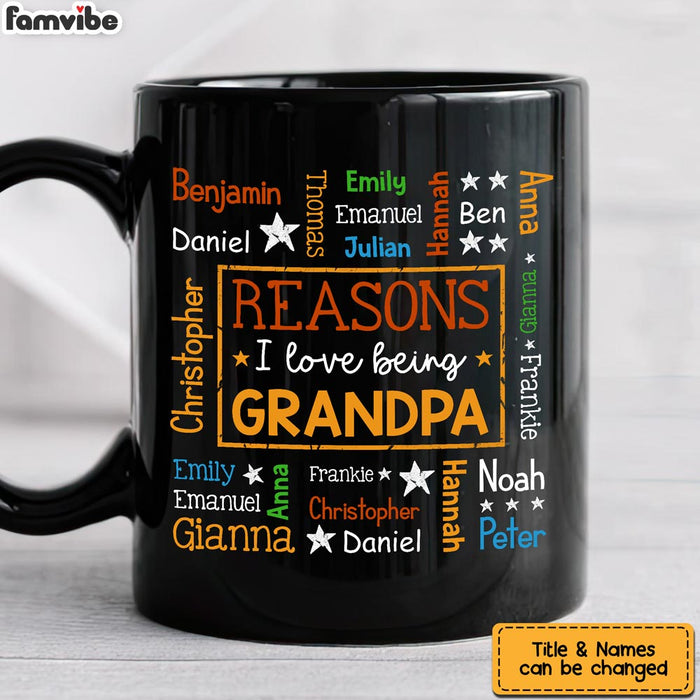 Personalized Gift For Grandpa Reasons I Love Being Word Art Mug 31887 1