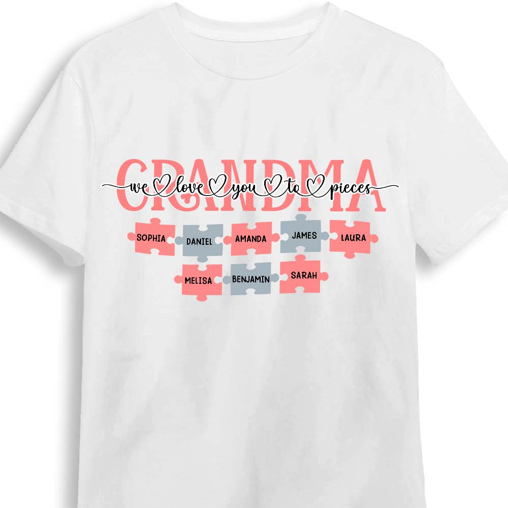 Personalized Gift For Grandma We Love You To Pieces Shirt Hoodie Sweatshirt 31888 Primary Mockup