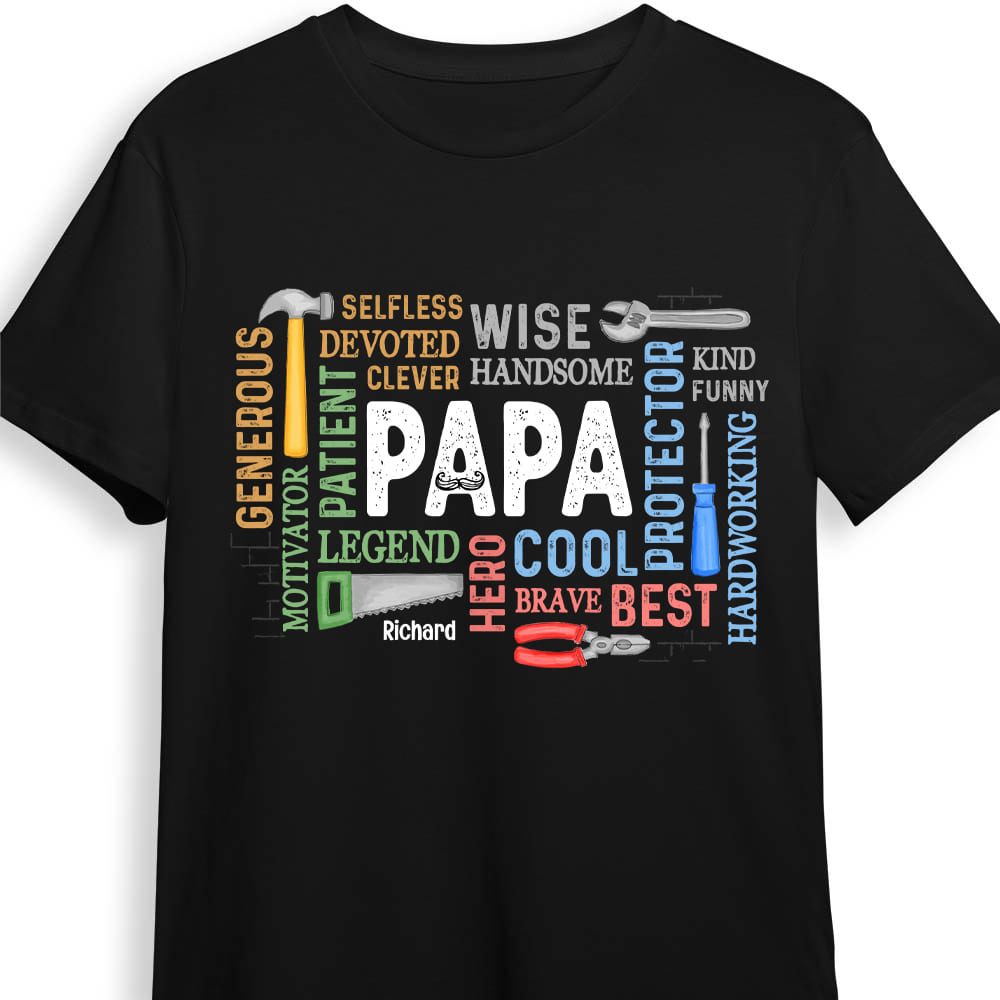 Personalized Gift For Dad Papa Generous Cool Hero Shirt Hoodie Sweatshirt 31890 Primary Mockup