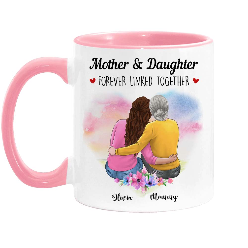 Personalized Gift Mother & Daughter Forever Linked Together Mug 31892 Primary Mockup