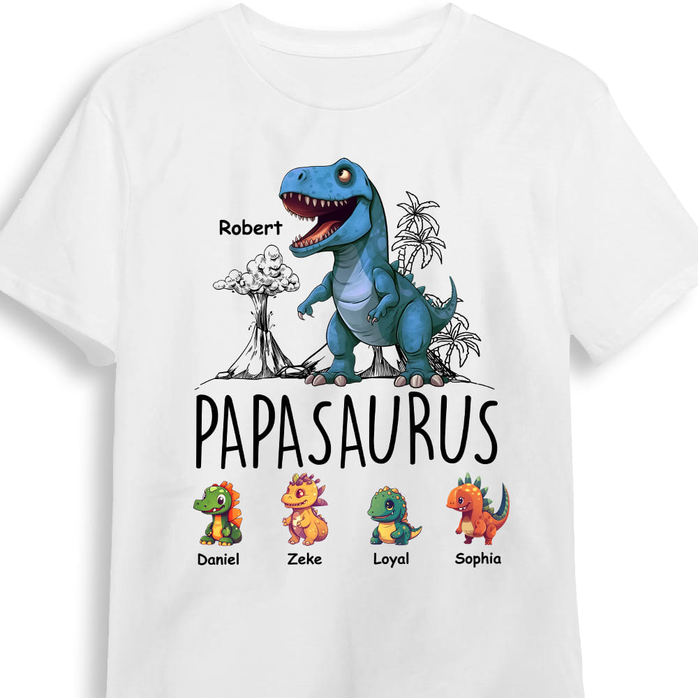 Personalized Papasaurus Shirt Hoodie Sweatshirt 31914 Primary Mockup