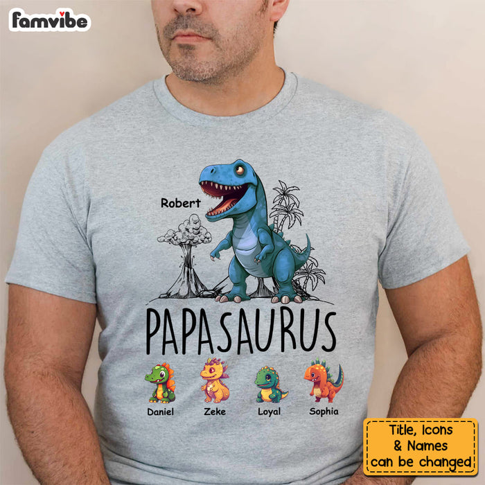 Personalized Papasaurus Shirt - Hoodie - Sweatshirt 31914 1