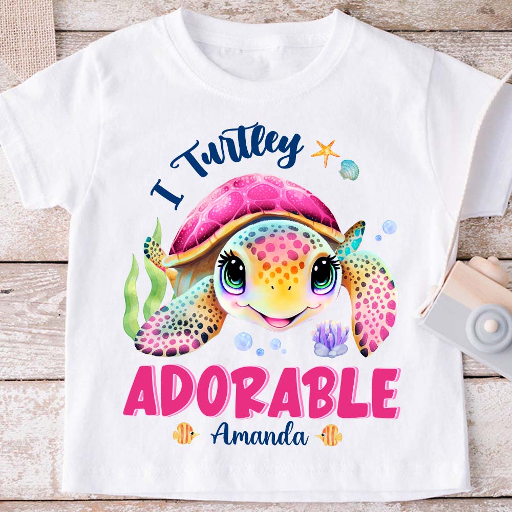 Personalized Gift For Granddaughter I Turtley Adorable Kid T Shirt - Kid Hoodie - Kid Sweatshirt 31915 Mockup 2