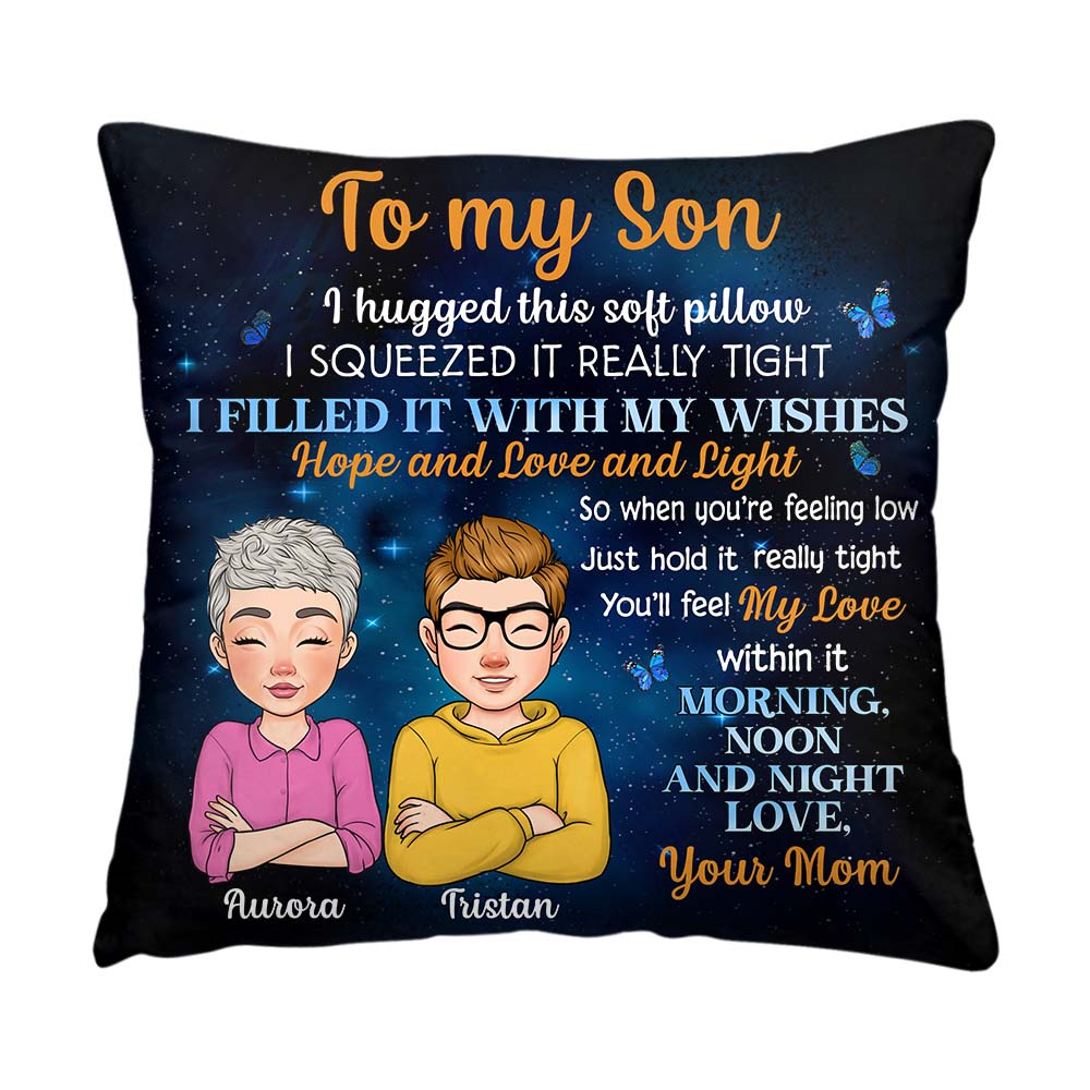 Personalized To My Son Hug This Pillow 31921 Primary Mockup