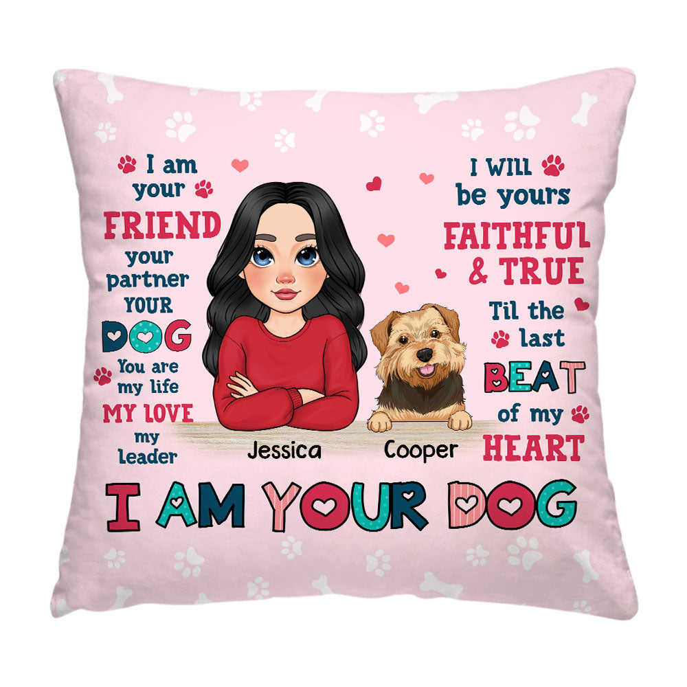Personalized Gift For Dog Mom I Am Your Friend Pillow 31931 Primary Mockup