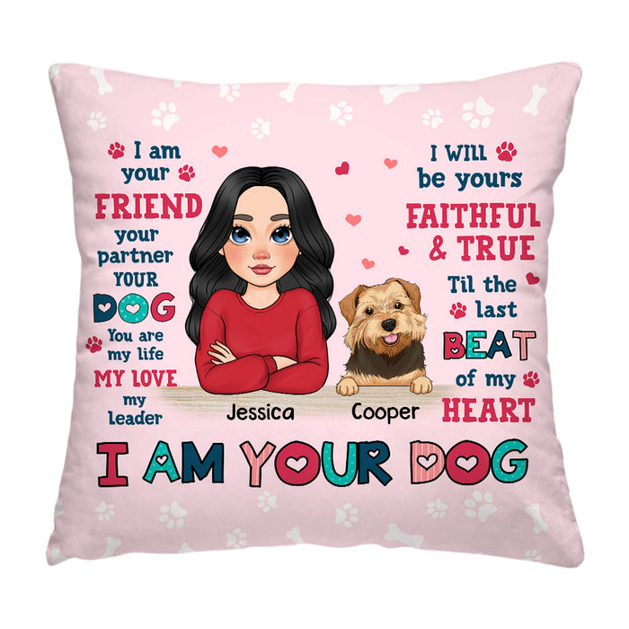 Personalized Gift For Dog Mom I Am Your Friend Pillow 31931 1