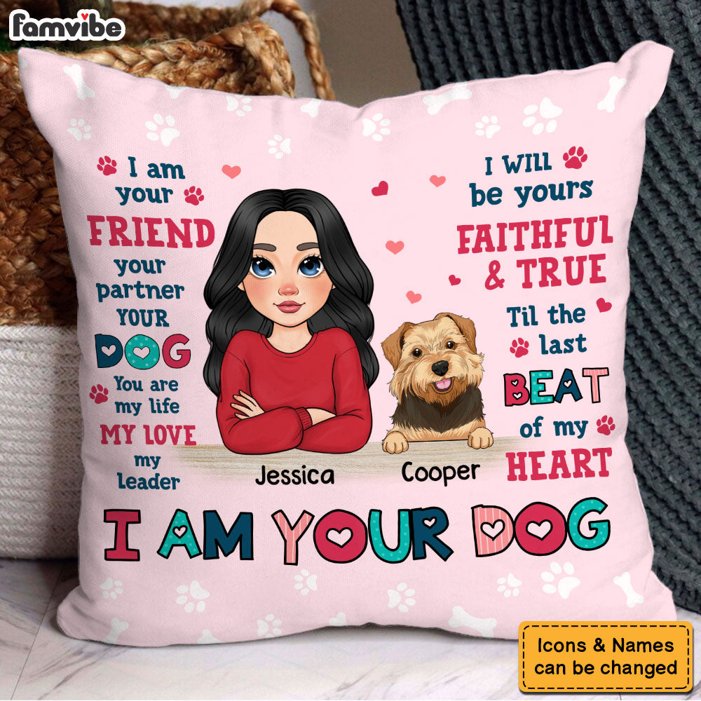 Personalized Gift For Dog Mom I Am Your Friend Pillow 31931 Primary Mockup