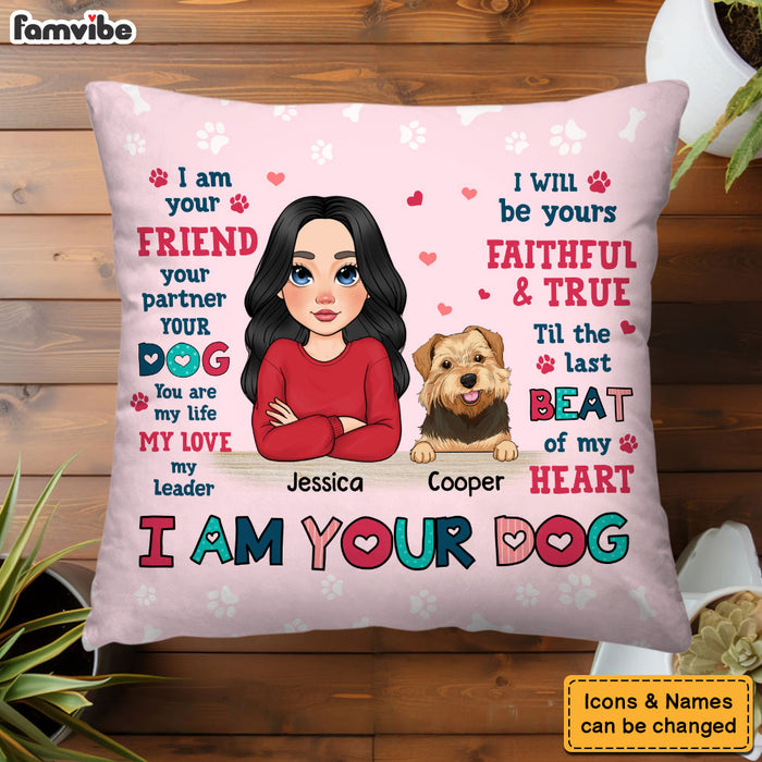 Personalized Gift For Dog Mom I Am Your Friend Pillow 31931 1