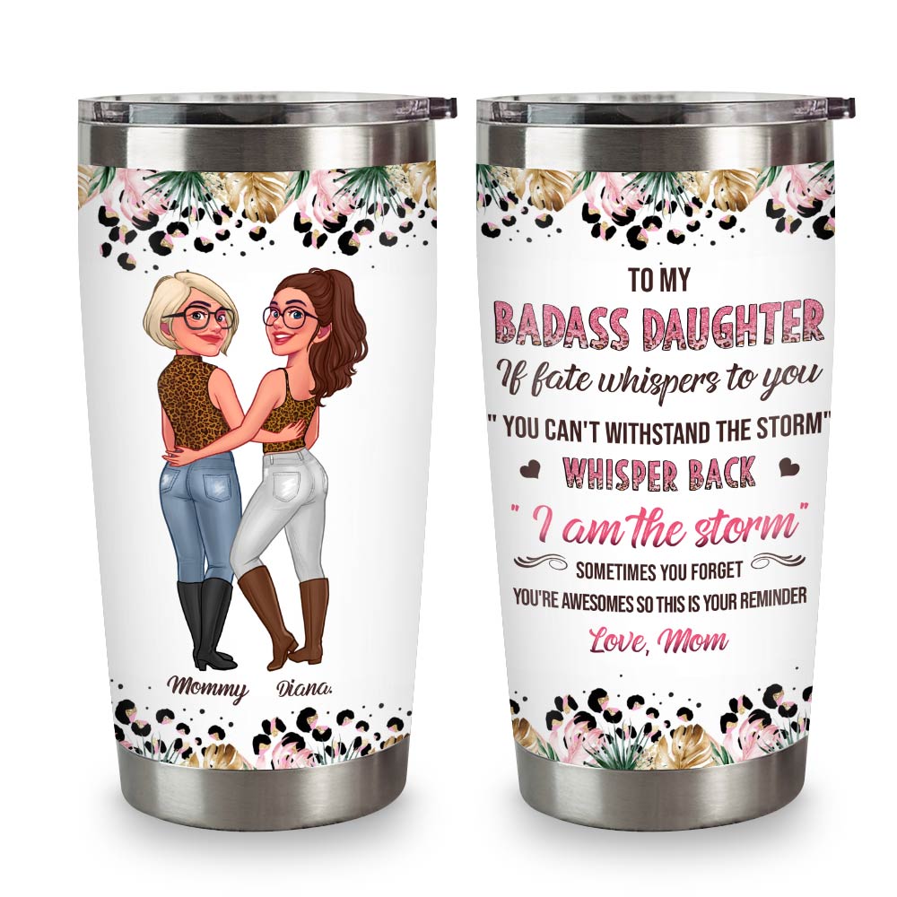 Personalized Gift For Daughter Withstand The Storm Steel Tumbler 31934 Primary Mockup