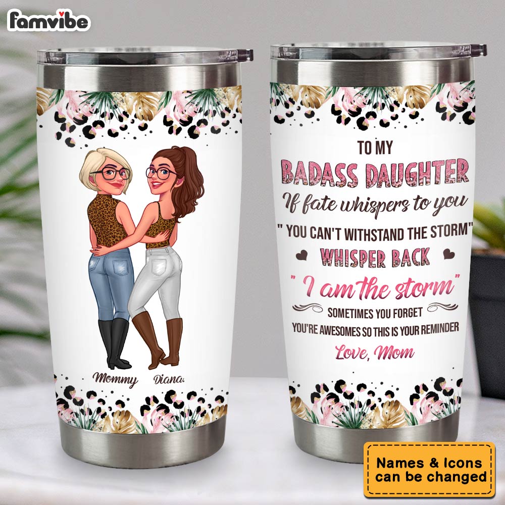 Personalized Gift For Daughter Withstand The Storm Steel Tumbler 31934 Primary Mockup