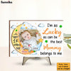 Personalized First Mother's Day Gift I'm As Lucky As Can Be Baby Photo 2 Layered Separate Wooden Plaque 31935 1