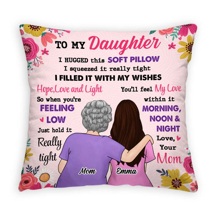 Personalized Gift For Daughter I Hugged This Soft Pillow 31936 1