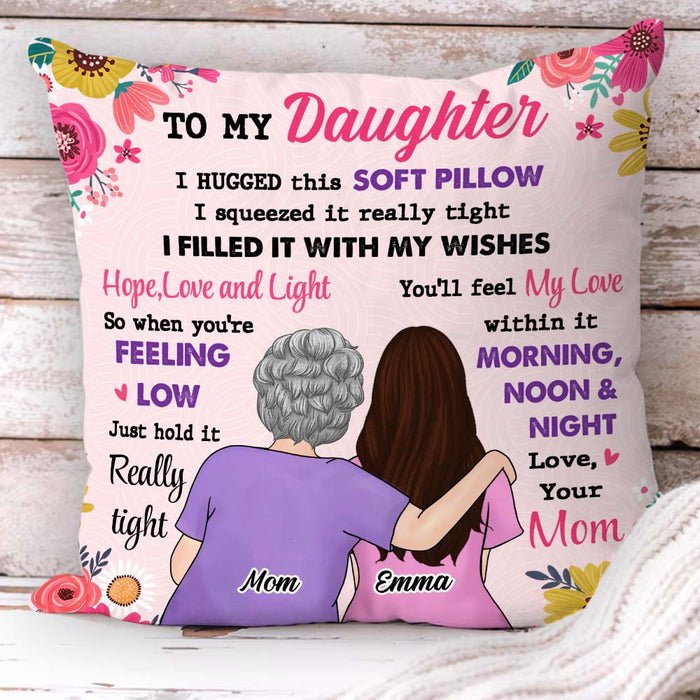 Personalized Gift For Daughter I Hugged This Soft Pillow 31936 1
