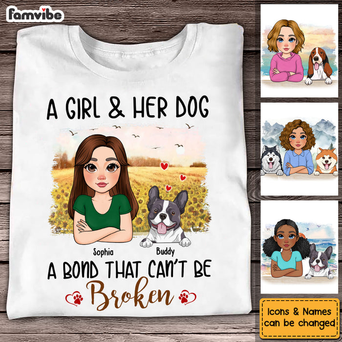 Personalized Gift For Dog Mom A Girl And Her Dog Shirt - Hoodie - Sweatshirt 31937 1