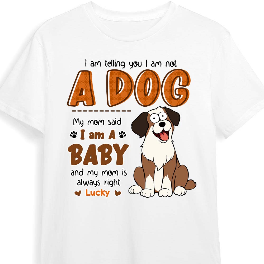 Personalized Gift For Dog Lovers My Mom Said I'm A Baby Shirt Hoodie Sweatshirt 31944 Primary Mockup