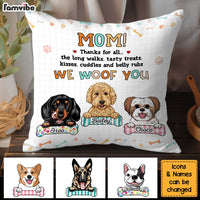 Personalized Mother's Day Gift For Dog Mom We Woof You Pillow 31950 thumb 1