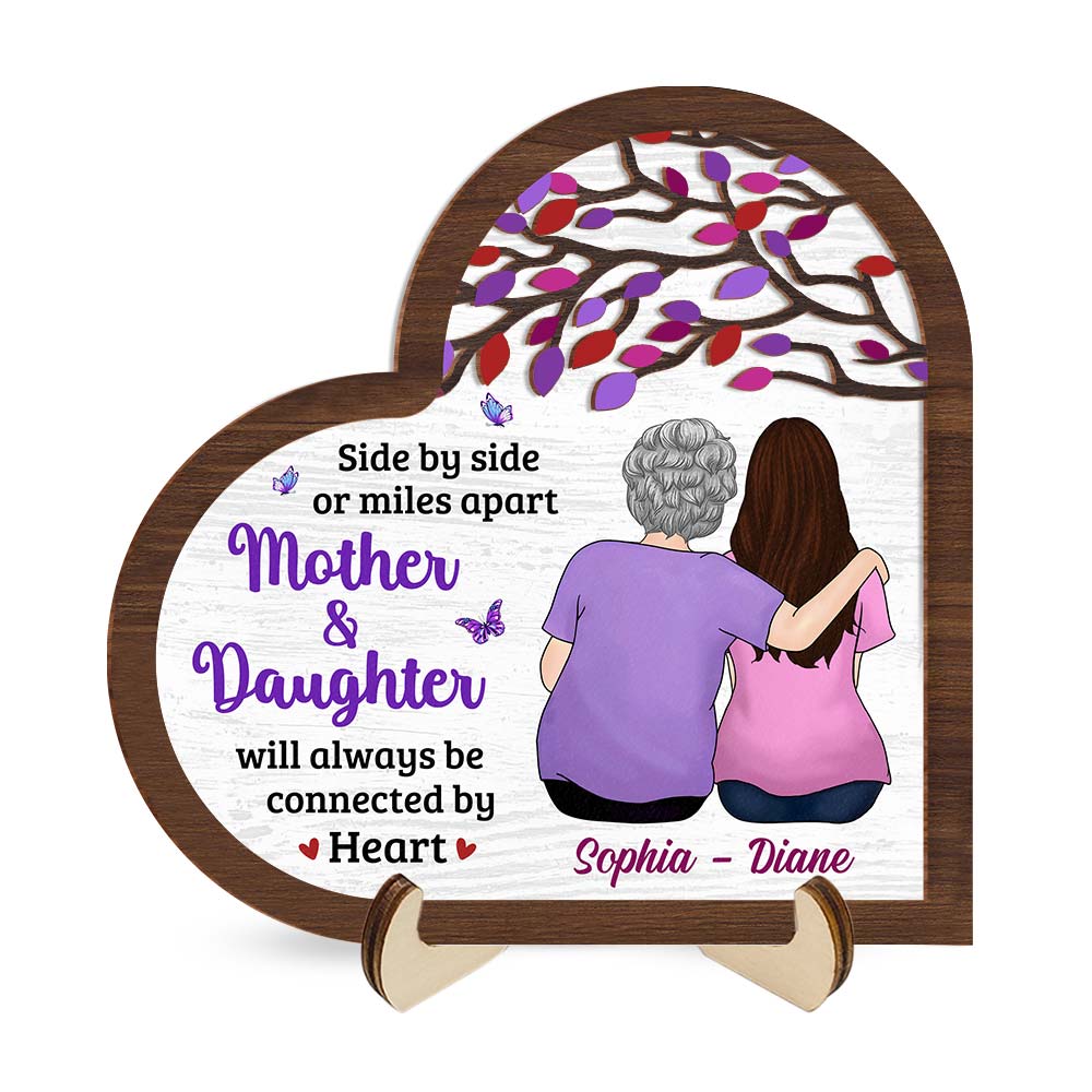 Personalized Gift For Mom Daughter 2 Layered Wooden Plaque 31954 Primary Mockup