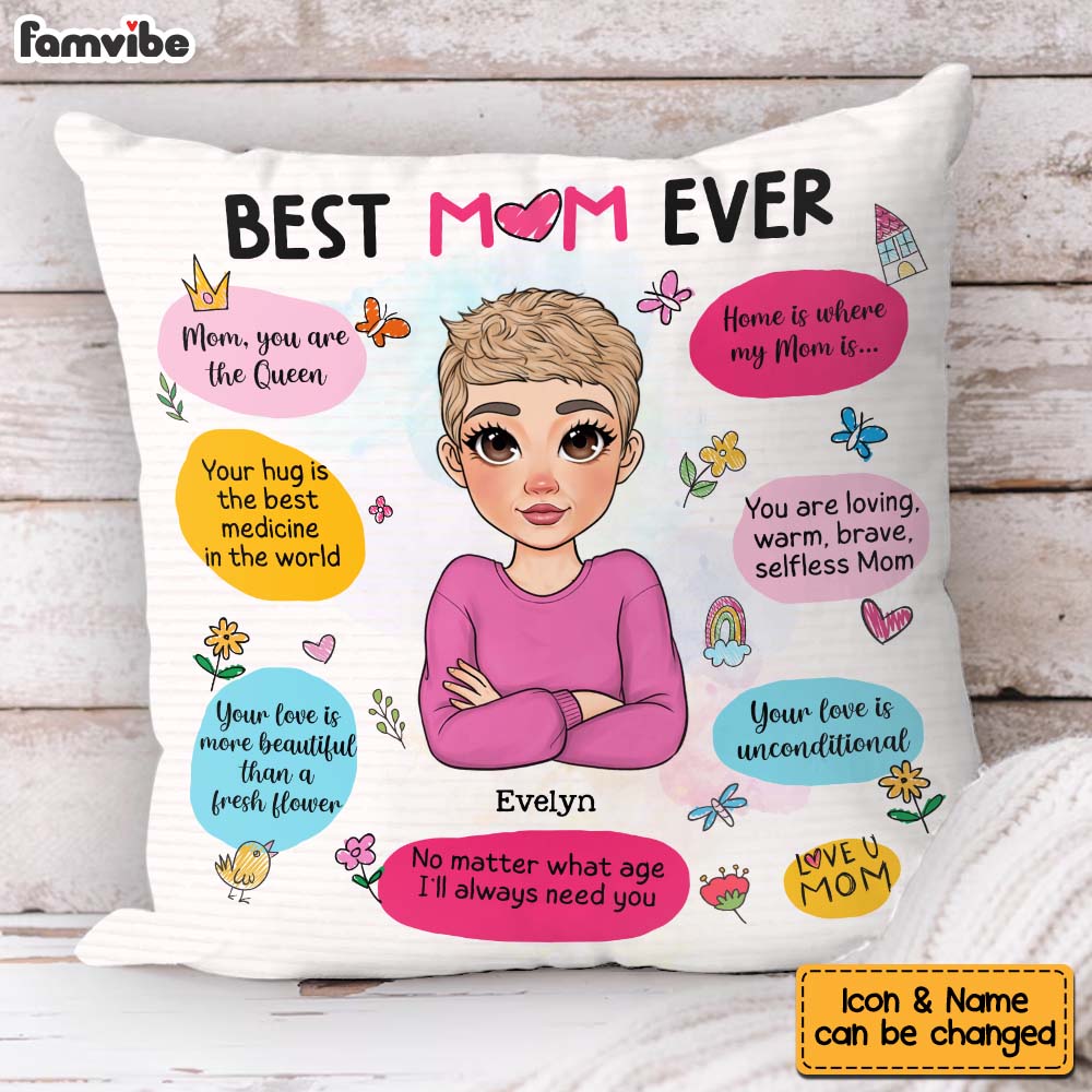Personalized Gift For Mom Love You Pillow 31956 Primary Mockup
