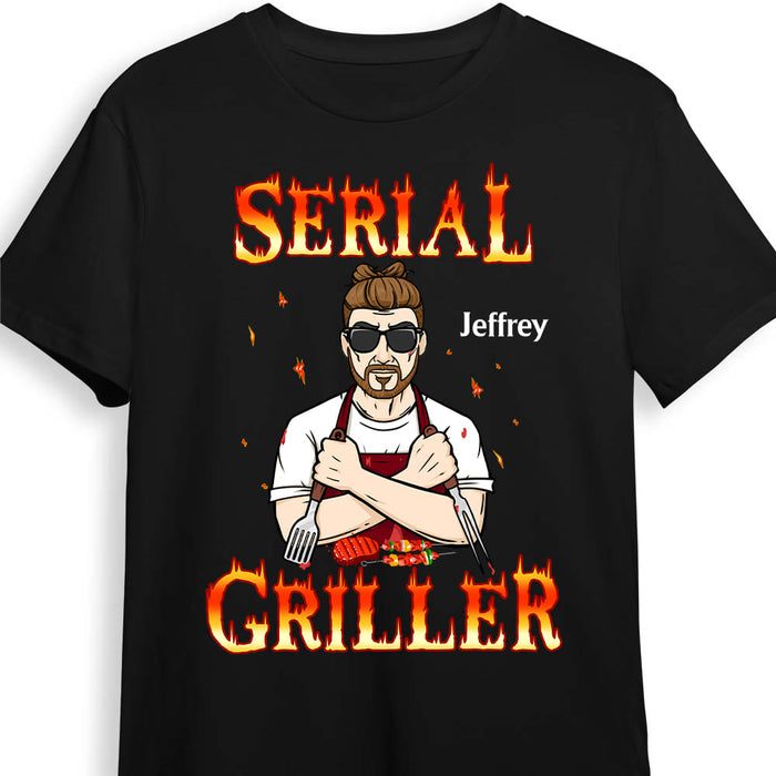 Personalized Gift For Dad Serial Griller Shirt - Hoodie - Sweatshirt 31957 1