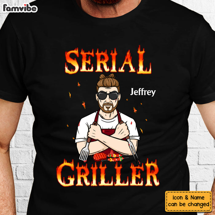 Personalized Gift For Dad Serial Griller Shirt - Hoodie - Sweatshirt 31957 1