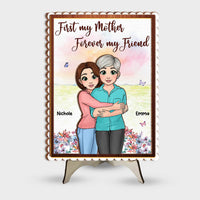 Personalized Gift For Mom Forever My Friend 2 Layered Separate Wooden Plaque 31958 thumb 1