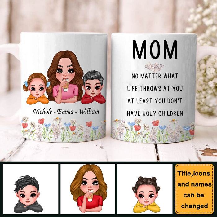 Personalized Gift For Mom Ugly Children Mug 31964 1