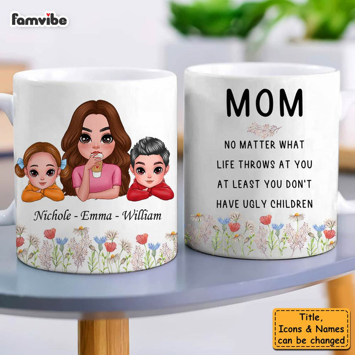 Personalized Gift For Mom Ugly Children Mug 31964 1