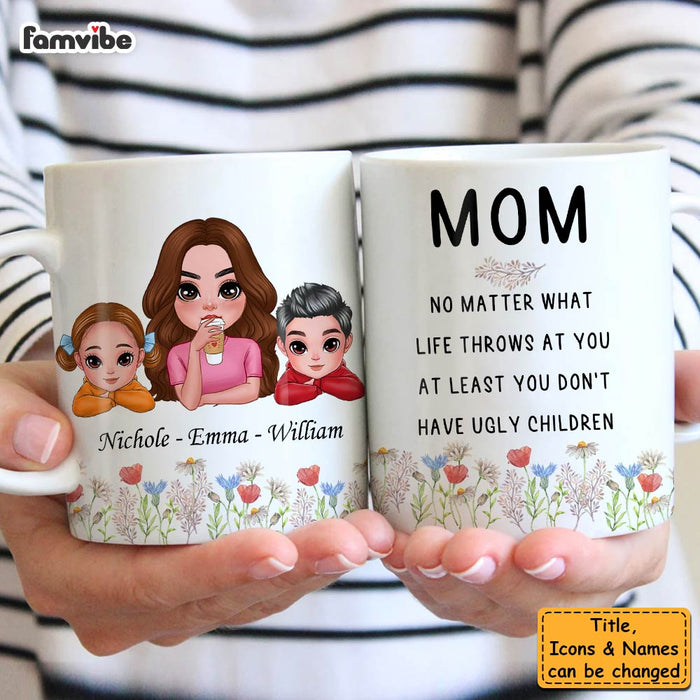 Personalized Gift For Mom Ugly Children Mug 31964 1