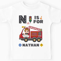 Personalized Grandson Truck Letter Kid T Shirt - Kid Hoodie - Kid Sweatshirt 31969 thumb 1