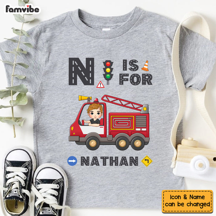 Personalized Grandson Truck Letter Kid T Shirt - Kid Hoodie - Kid Sweatshirt 31969 1