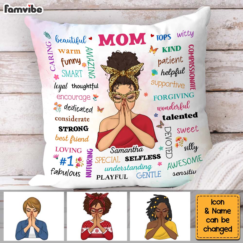 Personalized Gift For Mom Inspirational Affirmation Pillow 31972 Primary Mockup