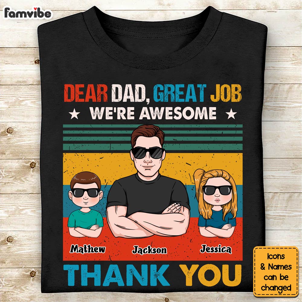 Personalized Gift For Dad We're Awesome Thank You Shirt Hoodie Sweatshirt 31974 Primary Mockup