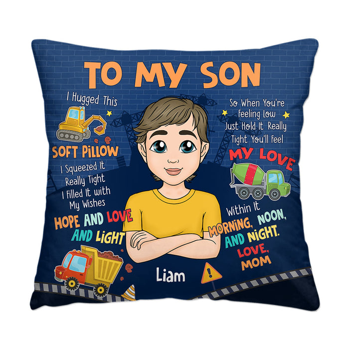 Personalized Gift For Son Construction Hug This Pillow 31978 1
