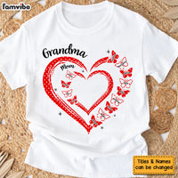 Personalized Gift For Grandma Butterfly Heart Polka Dot Shirt - Hoodie - Sweatshirt 31979 thumb 1