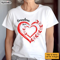 Personalized Gift For Grandma Butterfly Heart Polka Dot Shirt - Hoodie - Sweatshirt 31979 thumb 1