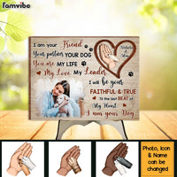 Personalized Gift For Dog Mom I Am Your Friend 2 Layered Separate Wooden Plaque 31990 thumb 1