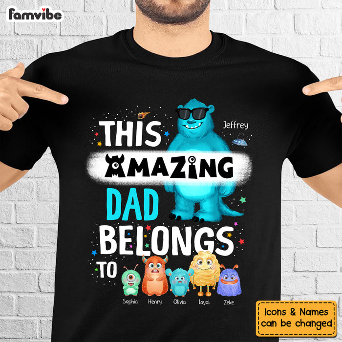 Personalized Gift For Dad This Amazing Dad Belongs To Shirt - Hoodie - Sweatshirt 31991 1