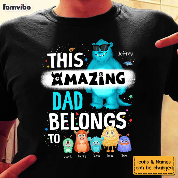 Personalized Gift For Dad This Amazing Dad Belongs To Shirt - Hoodie - Sweatshirt 31991 1