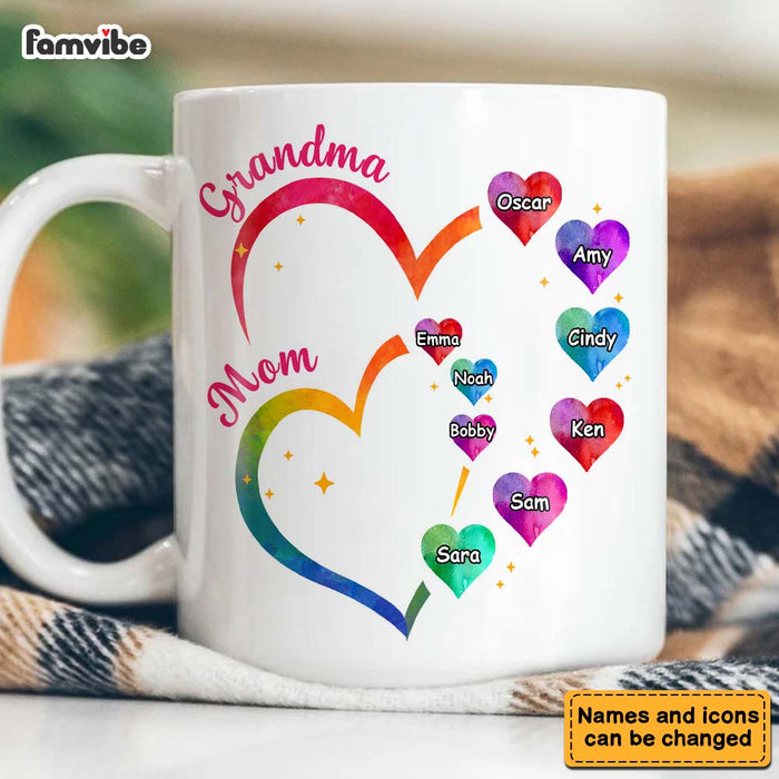 Personalized Gift For Grandma 2 Heart Mug 31993 1