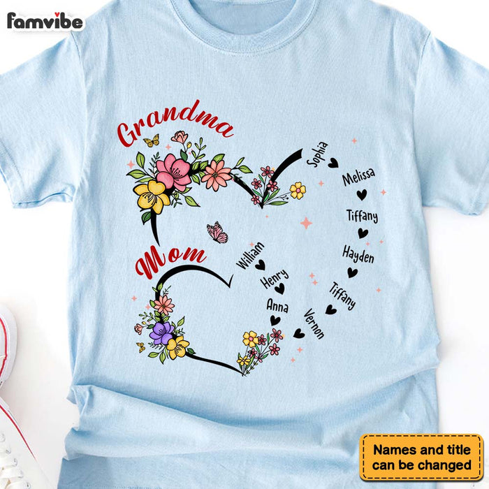 Personalized Gift For Grandma Flower Sweethearts Shirt - Hoodie - Sweatshirt 31994 1