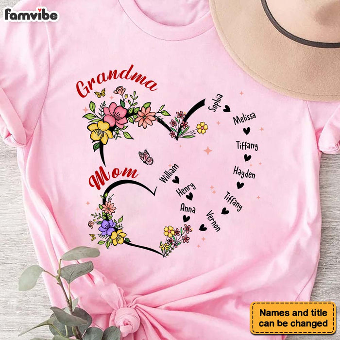 Personalized Gift For Grandma Flower Sweethearts Shirt - Hoodie - Sweatshirt 31994 1