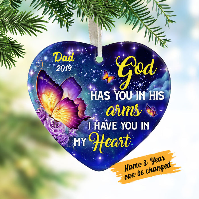 Personalized Butterfly Memorial Mom Dad Ornament OB312 95O58 1