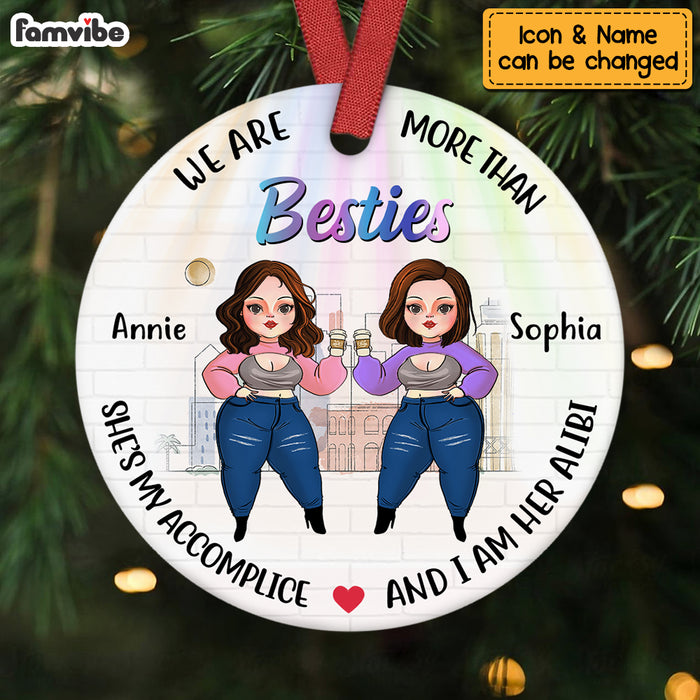 Personalized We Are More Than Friends Circle Ornament NB94 30O69 1