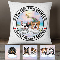 Personalized You Left Paw Prints on My Heart Dog Memorial Pillow AP33 67O53 (Insert Included) thumb 1