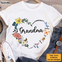 Personalized Gift For Grandma Flower Insects Shirt - Hoodie - Sweatshirt 32002 thumb 1