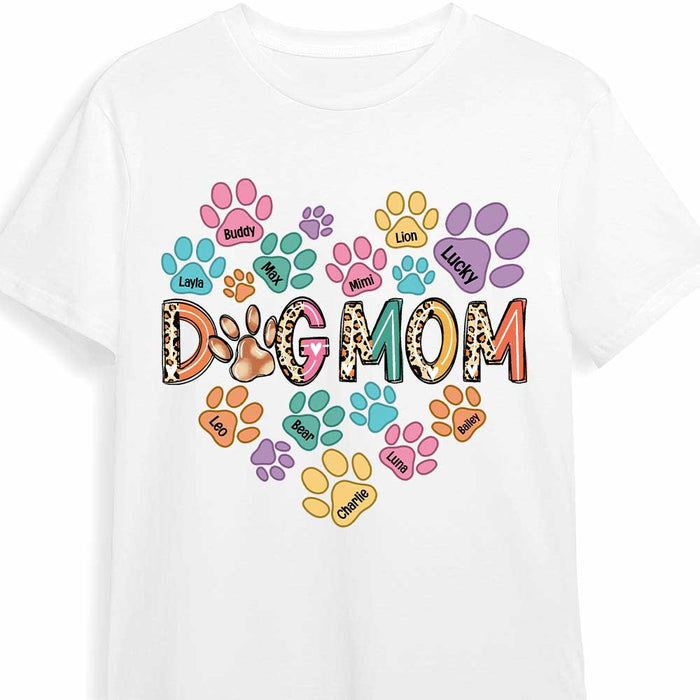 Personalized Gift For Dog Mom Heart Paw Prints Shirt - Hoodie - Sweatshirt 32005 1
