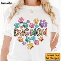 Personalized Gift For Dog Mom Heart Paw Prints Shirt - Hoodie - Sweatshirt 32005 thumb 1