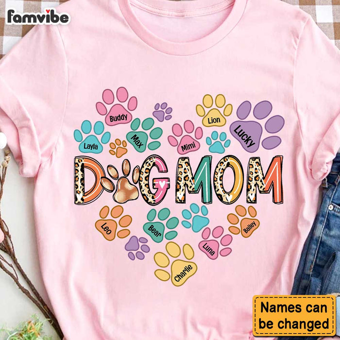 Personalized Gift For Dog Mom Heart Paw Prints Shirt - Hoodie - Sweatshirt 32005 1